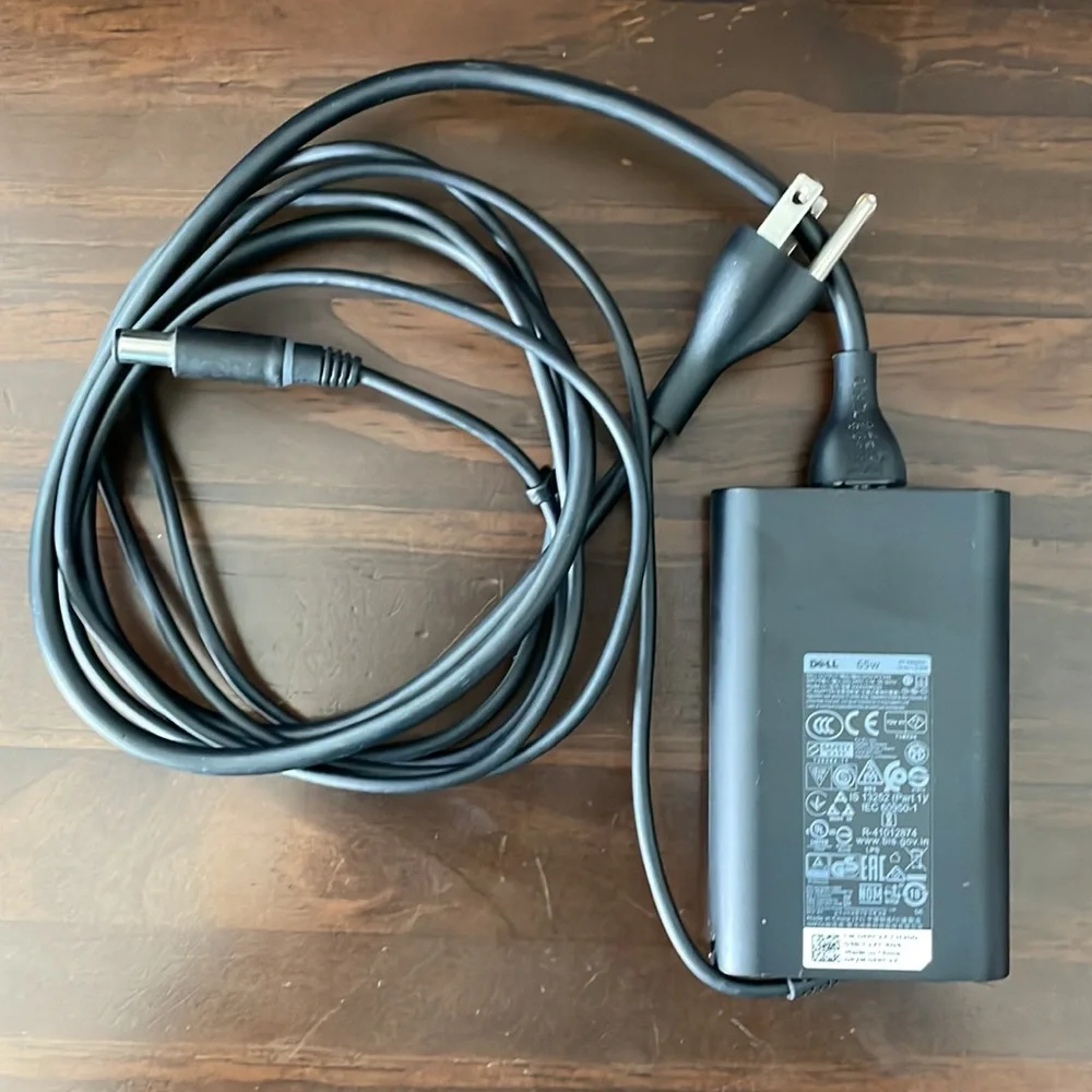 Dell Slim Power Adapter - 65-Watt 7.4mm with 1 Meter Power Cord & AC Duckhead